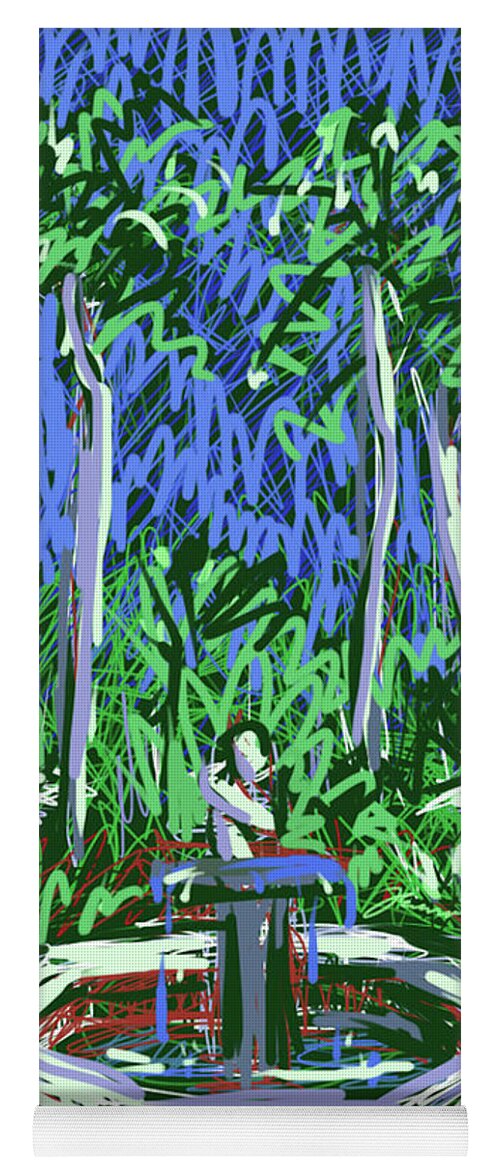 Jungle Yoga Mat featuring the painting Jungles Of Palm Beach by Jean Pacheco Ravinski