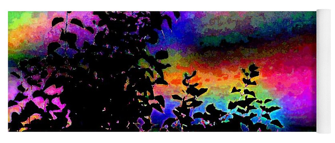 Kaleidoscopic Sky Yoga Mat featuring the digital art Kaleidoscopic Sky by Will Borden
