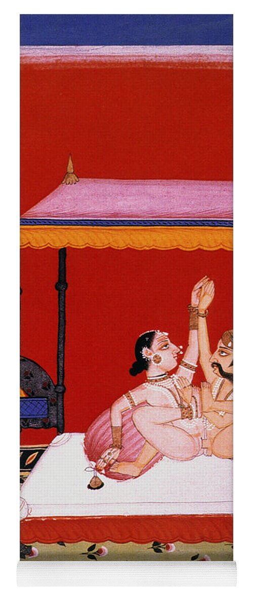 Asian Yoga Mat featuring the painting Kama Sutra by Vatsyayana