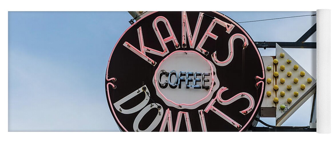Kanes Yoga Mat featuring the photograph Kanes Donuts by Thomas Marchessault