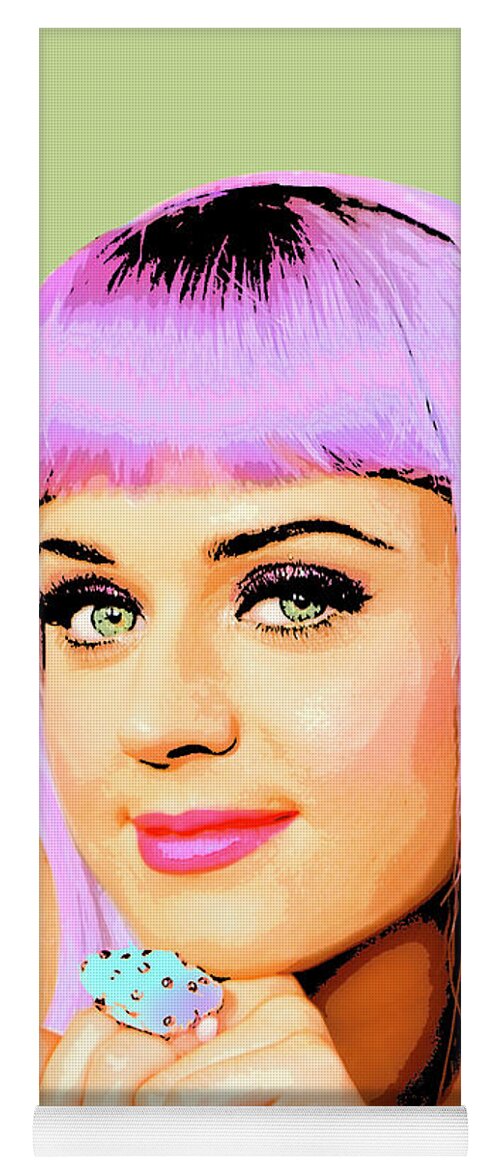 Katy Perry Yoga Mat featuring the photograph Katy Perry by Dominic Piperata