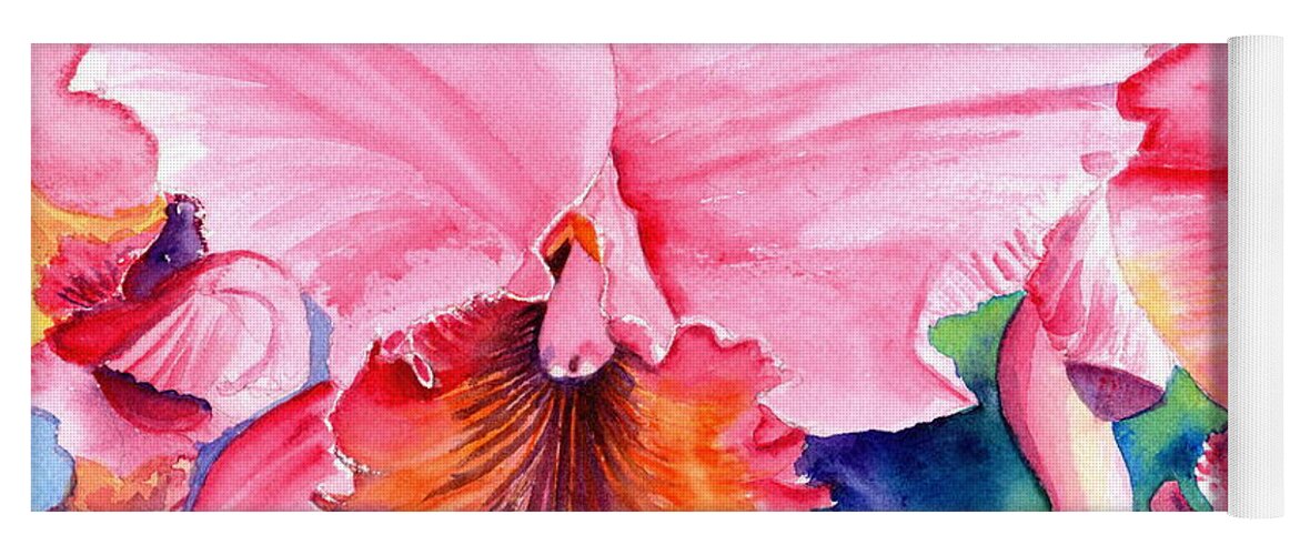 Watercolor Orchids Yoga Mat featuring the painting Kauai Orchid Festival 3 by Marionette Taboniar