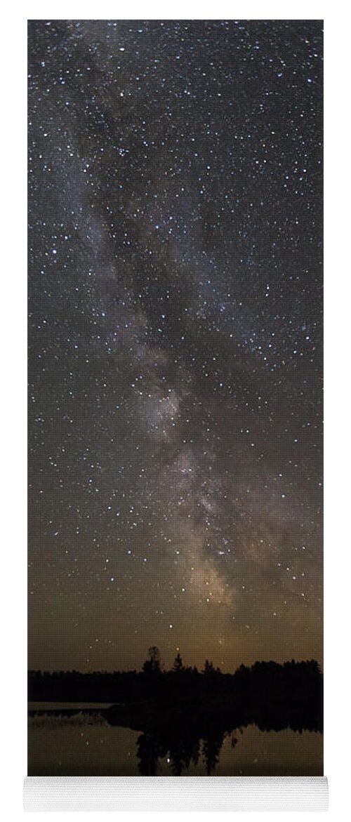 Boundary Waters Yoga Mat featuring the photograph Kawishiwi Milky Way by Paul Schultz