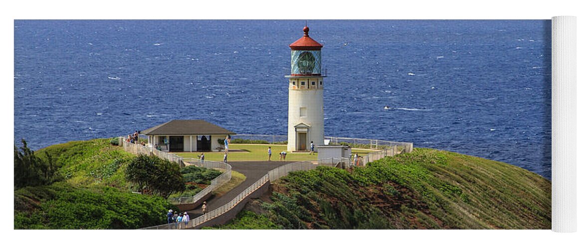 Kilauea Point Lighthouse Yoga Mat featuring the photograph Kilauea Point Lighthouse by Bonnie Follett