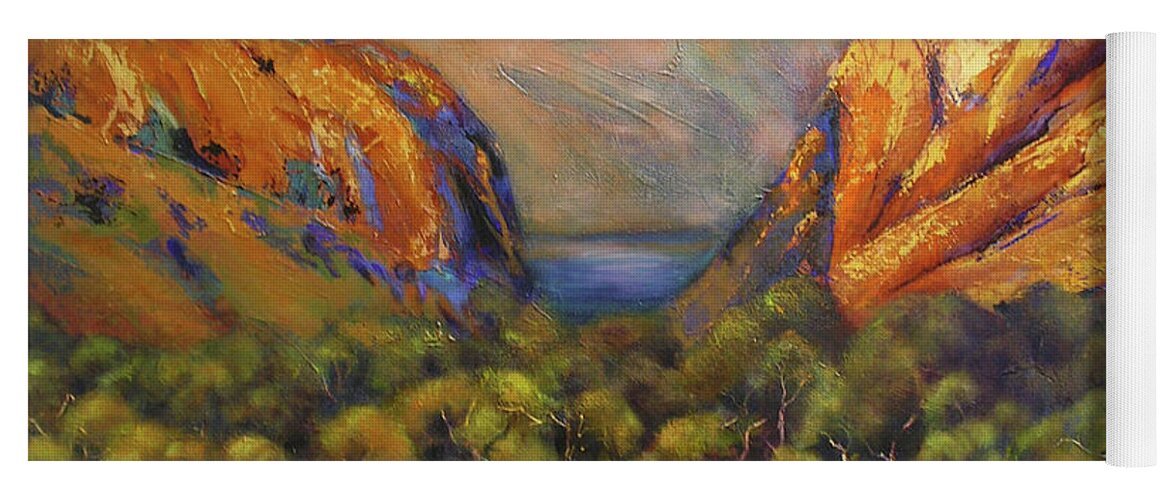 Landscape Yoga Mat featuring the painting Kimberley Outback Australia by Chris Hobel
