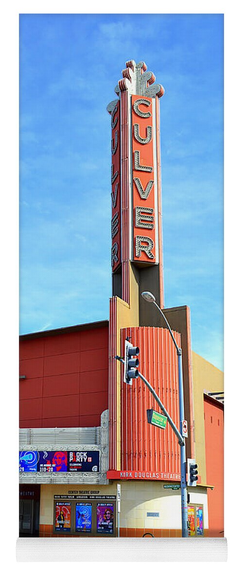 Kirk Douglas Yoga Mat featuring the photograph Kirk Douglas Theater - Culver City by Glenn McCarthy Art and Photography