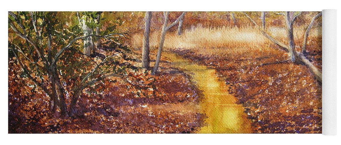 Landscape Yoga Mat featuring the painting Knob Creek by Shirley Braithwaite Hunt