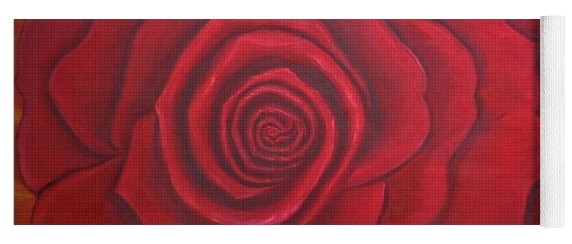 Abstract Yoga Mat featuring the painting La Mother Rose by Catalina Walker