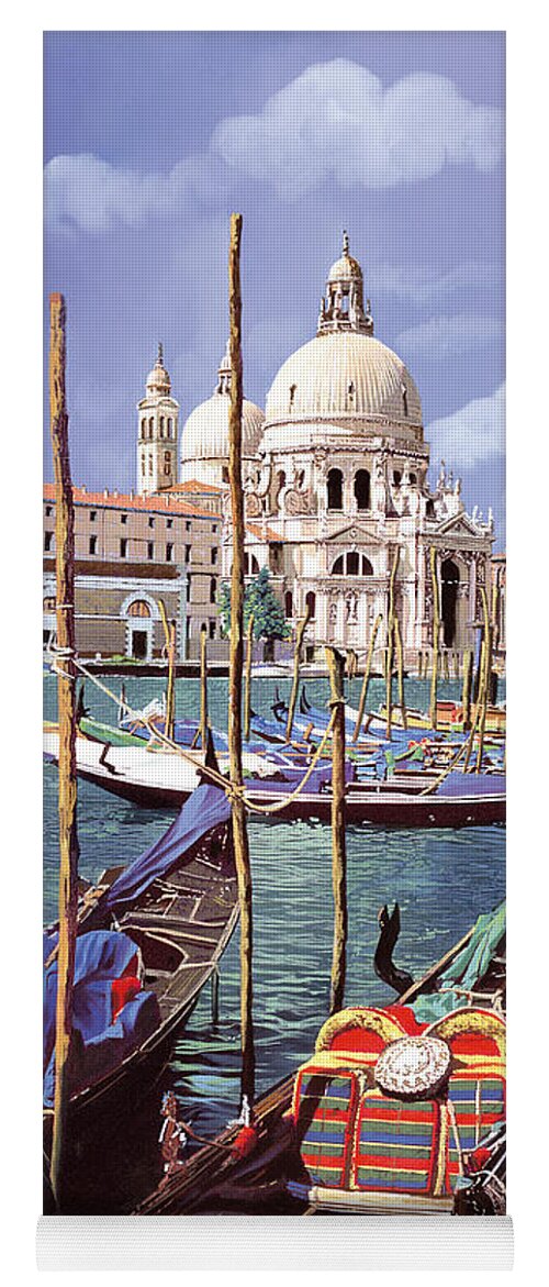 Church Yoga Mat featuring the painting La Salute by Guido Borelli