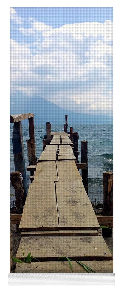 Guatemala Yoga Mat featuring the photograph Lake Atitlan Dock by Brian Eberly
