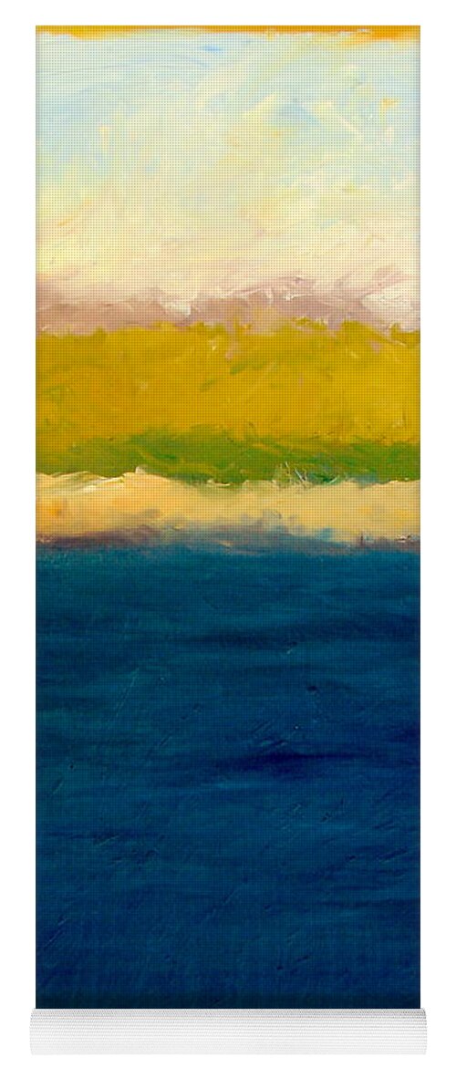 Dunes Yoga Mat featuring the painting Lake Michigan Beach Abstracted by Michelle Calkins