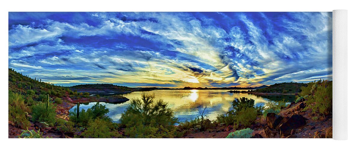 Arizona Landscape Yoga Mat featuring the photograph Desert Sunset by ABeautifulSky Photography by Bill Caldwell