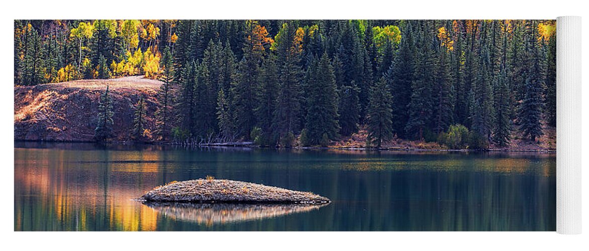 Autumn Colors Yoga Mat featuring the photograph Lakefront by Jim Garrison