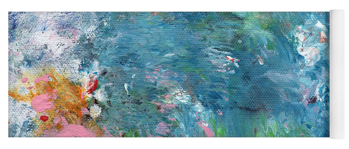 Abstract Yoga Mat featuring the painting Last Dance- Abstract Art by Linda Woods by Linda Woods