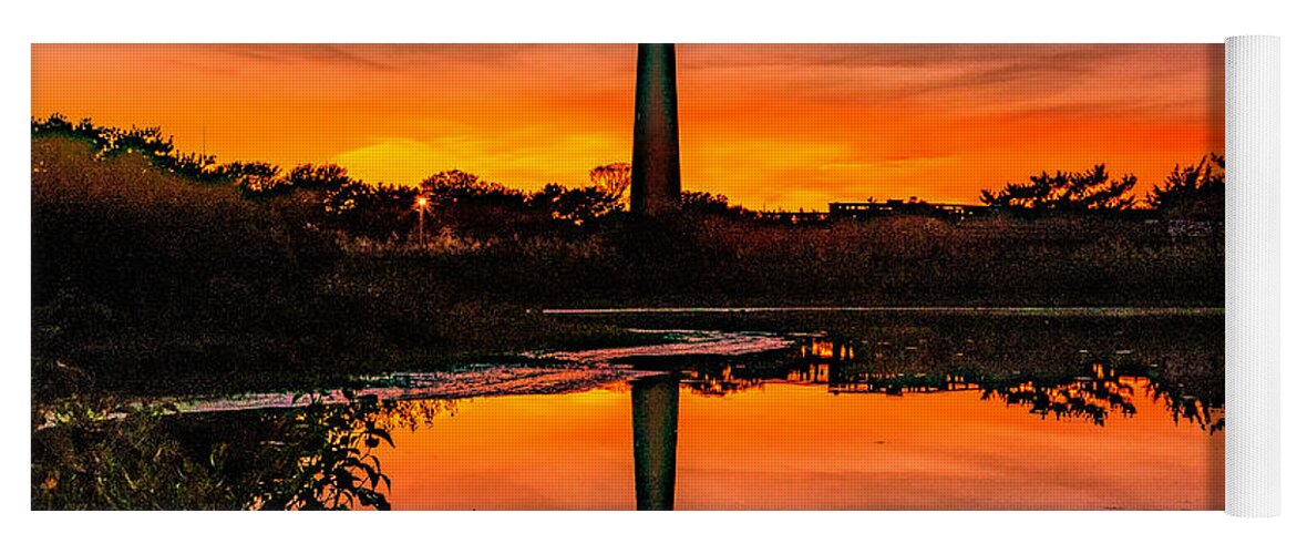 Cape May Yoga Mat featuring the photograph Last Light at the Cape May Light by Nick Zelinsky Jr