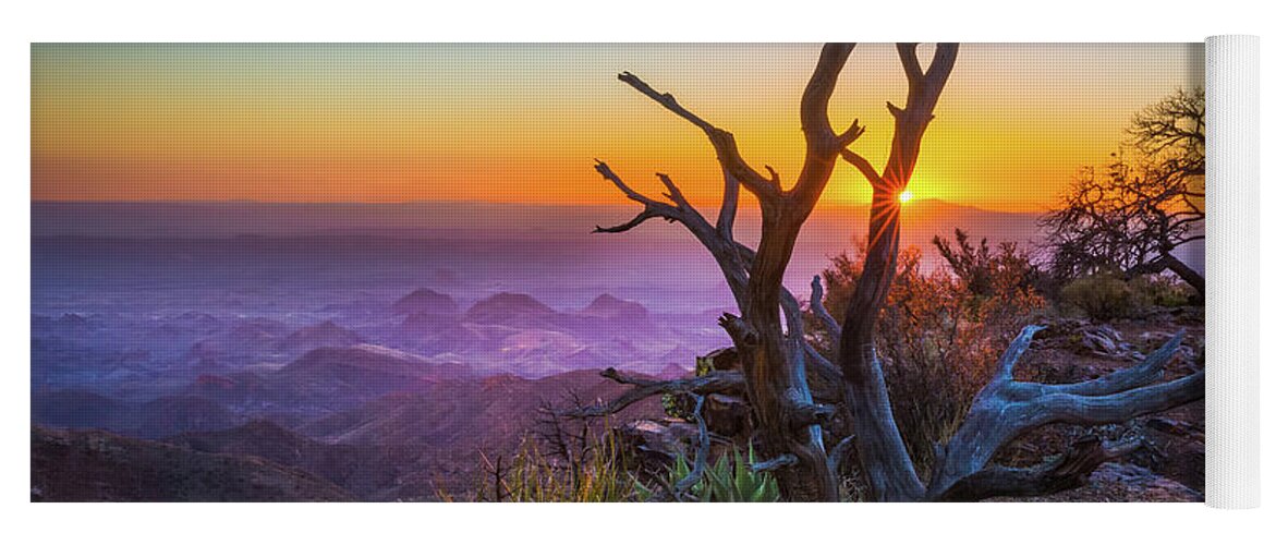 America Yoga Mat featuring the photograph Last Light on the South Rim by Inge Johnsson