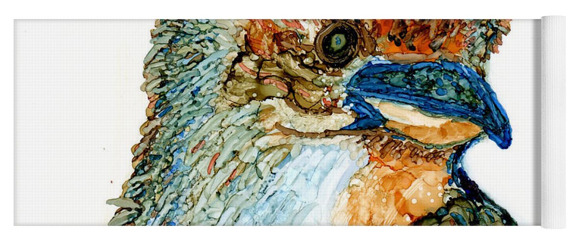 Bird Yoga Mat featuring the painting Laughing Kookaburra by Eunice Warfel