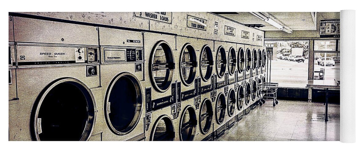 Laundromat Washing Machines in Color Tones Yoga Mat by YoPedro - Fine Art  America