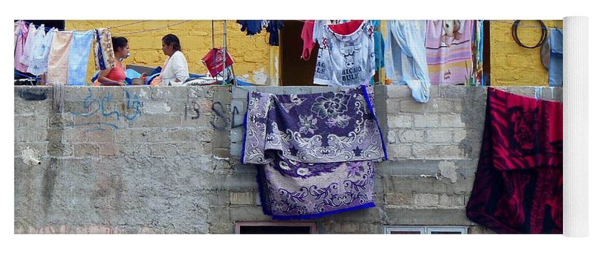 Laundry Day Yoga Mat featuring the photograph Laundry In Guanajuato by Rosanne Licciardi