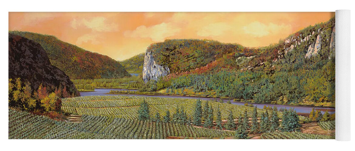 Vineyard Yoga Mat featuring the painting Le Vigne Nel 2010 by Guido Borelli