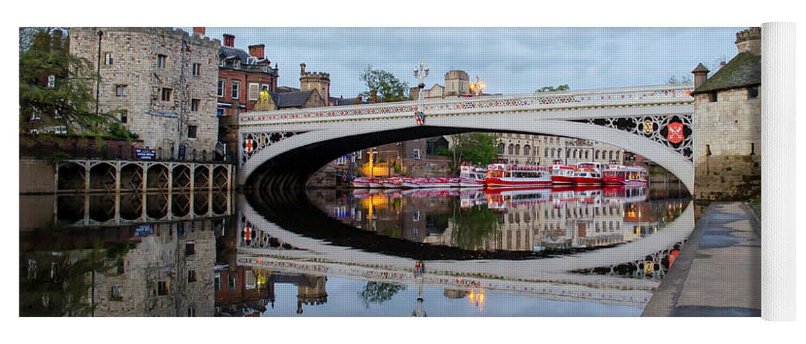 Lendal Yoga Mat featuring the photograph Lendal Bridge Reflection by Shanna Hyatt