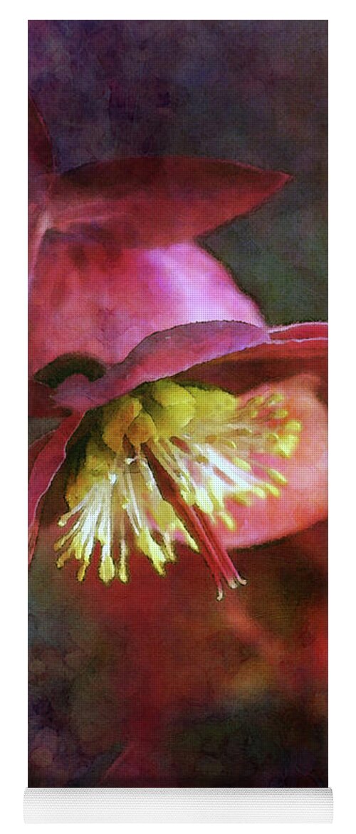 Impression Yoga Mat featuring the photograph Lenten Rose Bowing to the Sun 8712 IDP_2 by Steven Ward
