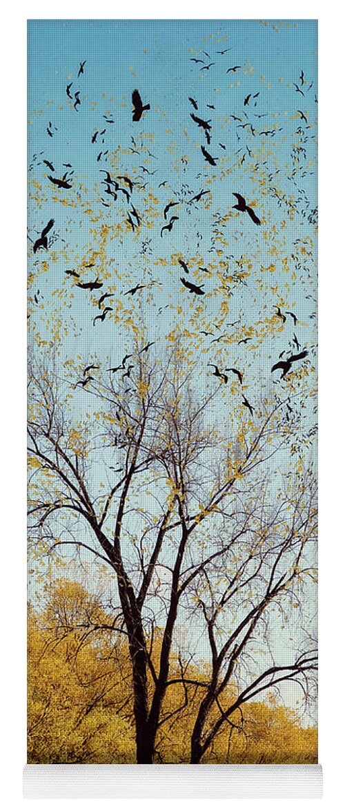 Birds Yoga Mat featuring the photograph Letting Go by Sandra Parlow