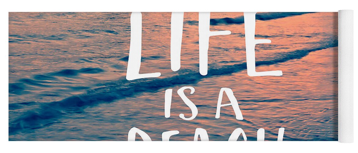Square Yoga Mat featuring the photograph Life Is A Beach tee by Edward Fielding