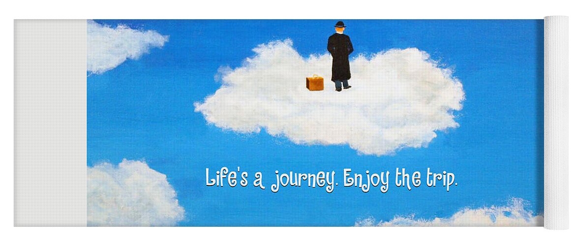Funky Greeting Card Yoga Mat featuring the painting Life's a journey Greeting Card by Thomas Blood