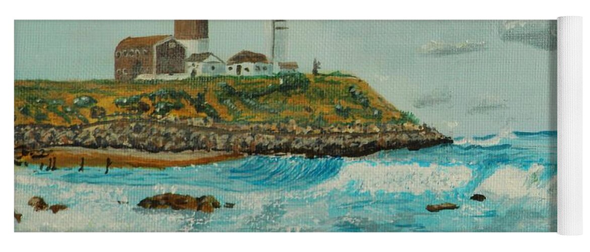 Light House Yoga Mat featuring the painting Light house by David Bigelow