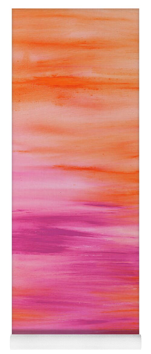 Pink Yoga Mat featuring the painting Light like Love by Angela Bushman