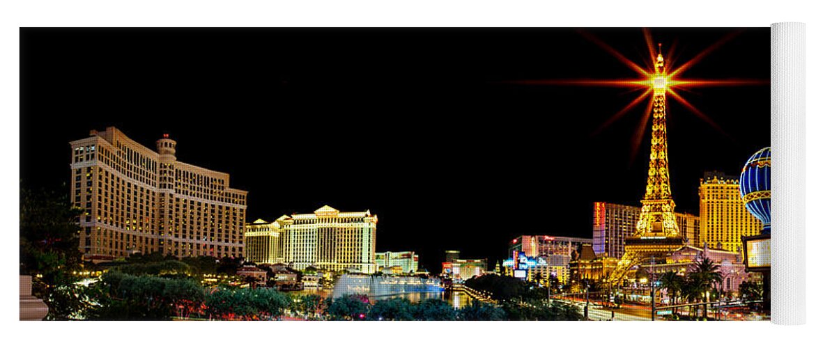 Las Vegas Yoga Mat featuring the photograph Lighting Up Vegas by Az Jackson