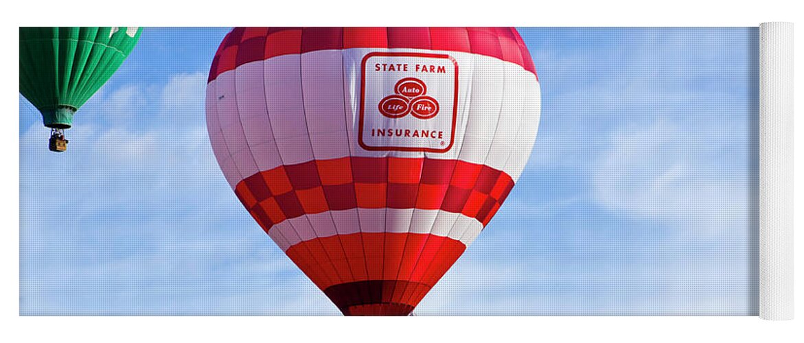 Hot Air Balloon Yoga Mat featuring the digital art Like a Good Neighbor by Gary Baird