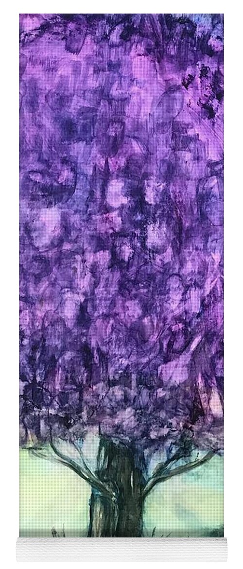Jacaranda Yoga Mat featuring the painting Lilac Tree by Patty Donoghue