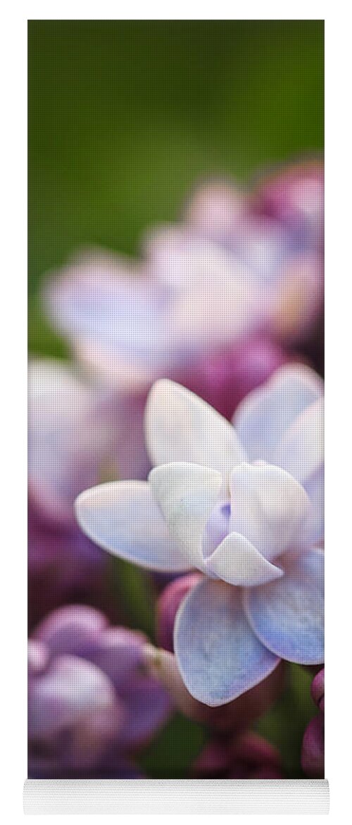 Illinois Yoga Mat featuring the photograph Lilacs of spring Macro by Joni Eskridge