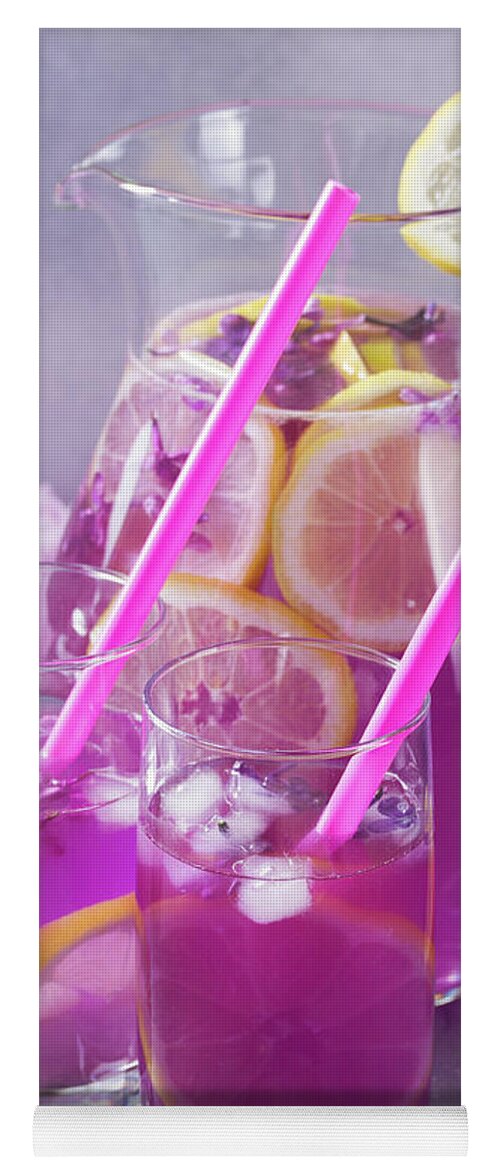 Lemonade Yoga Mat featuring the photograph Lilca Lemonade Drink by Anastasy Yarmolovich