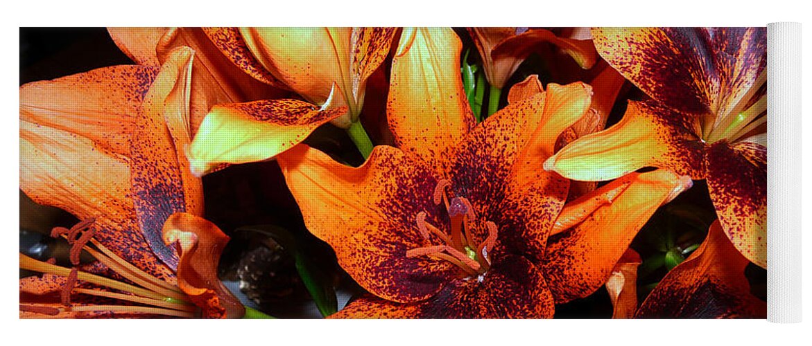 Still Life Yoga Mat featuring the photograph Lilies In the shadow by Jasna Dragun