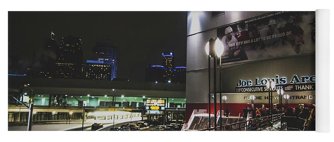 Detroit Yoga Mat featuring the photograph Lined up outside the Joe by Jay Smith