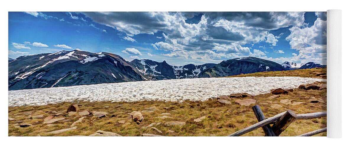 Colorado Yoga Mat featuring the photograph Lingering Snow by David Thompsen