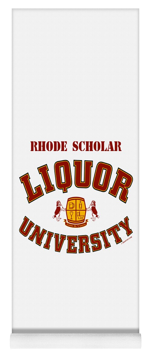 Liquor U Yoga Mat featuring the digital art Liquor University Rhode Scholar by DB Artist