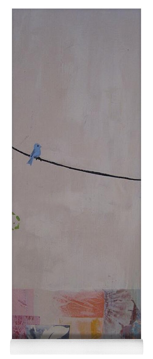 Little Birdie Paintings Yoga Mat featuring the painting Little Birdie by Ashley Lane