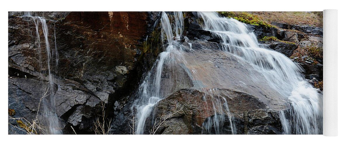 Waterfall Yoga Mat featuring the photograph Little Falls by Whispering Peaks Photography