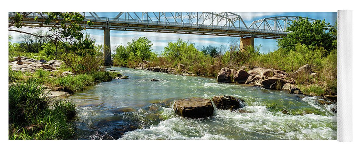 Highway 71 Yoga Mat featuring the photograph Llano River by Raul Rodriguez