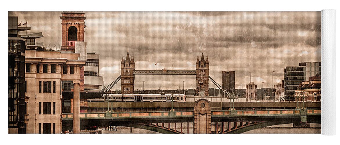 England Yoga Mat featuring the photograph London, England - London Bridges by Mark Forte