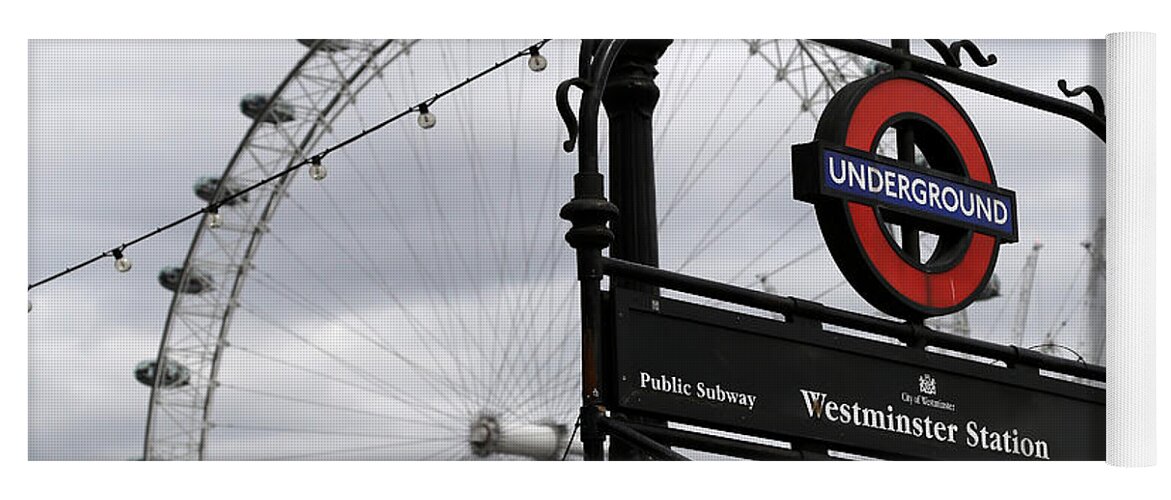 London Eye Yoga Mat featuring the photograph London Eye 1 by Andrew Fare