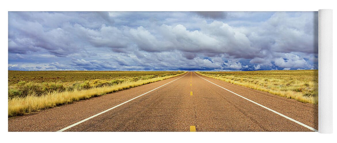 Arizona Yoga Mat featuring the photograph Lonely Arizona Highway by Raul Rodriguez