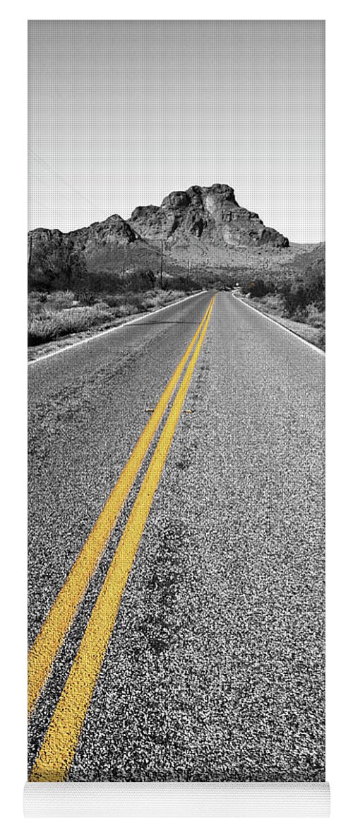 Arizona Yoga Mat featuring the photograph Lonely Road by Steven Myers