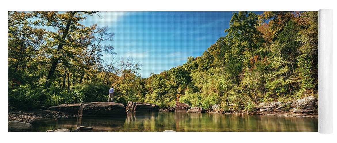 Arkansas Yoga Mat featuring the photograph Long exposure richland creek by Mati Krimerman