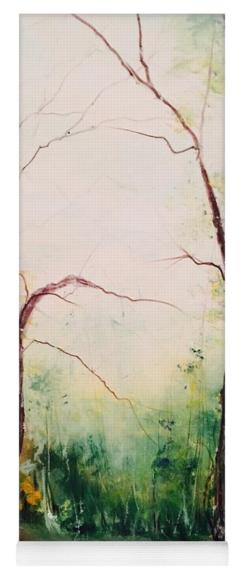  Yoga Mat featuring the painting Long Walk Home by Robin Miller-Bookhout