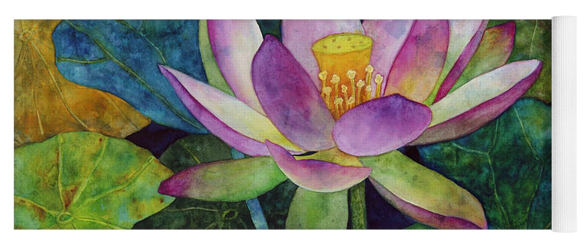 Watercolor Yoga Mat featuring the painting Lotus Bloom by Hailey E Herrera
